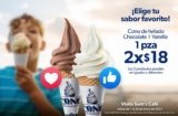 En Sams Club cono de helado a 2x$18 en Sams Café