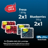 Sam’s Club Horas Extraordinarias Hot Sale 25 de mayo: 2×1 en fresas y más