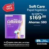 Sam’s Club Horas Extraordinarias Hot Sale 30 de mayo: papel Cottonelle con $80 de descuento y más