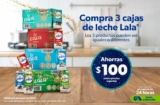 En Sams Club $100 de descuento en la compra de 3 cajas de leche Lala