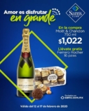 Ofertas de San Valentín Sams Club: chocolates Ferrero Rocher Gratis en la compra de una champaña Moët & Chandon