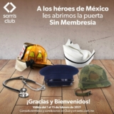 En Sams Club membresía GRATIS para trabajadores de la salud, policías, etc. del 1 al 15 de febrero