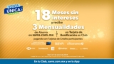 Venta Única Sams Club con 18 meses sin intereses + 3 de bonificación