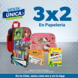 Venta de Regreso a Clases en Sam’s Club: 3×2 en papelería