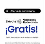 Compra un Galaxy Serie S o Z y llévate 2 boletos de avión gratis