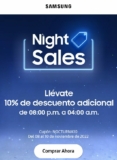 Venta Nocturna Samsung: cupón del 10% de descuento adicional