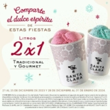 2×1 en litros de helado en Santa Clara en su promoción de Navidad