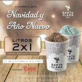 Promoción Santa Clara Navidad y Año Nuevo: 2×1 en litros de helado hasta el 3 de enero 2021