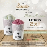 2×1 en litros de helado en la promoción Santa Clara Fiestas Patrias