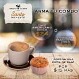 Nueva promoción Santa Clara: Café a $24 o chocolate a $35 + pieza de pan por $15