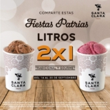 Promoción Santa Clara Fiestas Patrias: 2×1 en litros de helado esta semana