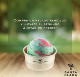 Promoción Santa Clara Día del Helado 12 de abril: Segundo helado a mitad de precio y cupón 2×1