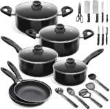 Batería de cocina con cuchillos de cocina de 23 piezas baja a un gran precio Cupón de $200 de descuento