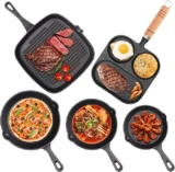 Juego de 3 Sartenes de hierro fundido para cocinar bajan de precio + 3 meses sin intereses