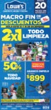 Macro fin de descuentos en Lowes 15 y 16 de diciembre: 2X1 todo limpieza