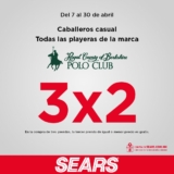 3×2 en playeras Polo Club para caballero en Sears hasta el 30 de abril 2026