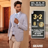 En Sears 3×2 en trajes, sacos y pantalones para vestir para caballero