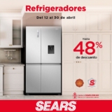 En Sears: Hasta 48% de descuento en Refrigeradores