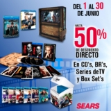 En Sears hasta 50% de descuento en CDs, películas y series de TV