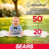 En Sears hasta 50% de descuento + hasta 20% adicional en ropa y accesorios para bebés
