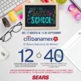 Promoción Sears y Citibanamex Regreso a Clases 2020: Hasta 12 msi ó hasta 40% de descuento