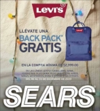 Promoción Levis Sears de mochila Gratis en compras de $2,999 o más