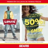 En Sears segundo a mitad de precio en prendas Levi’s
