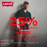 En Sears hasta 25% de descuento directo + 6 msi en Levi’s