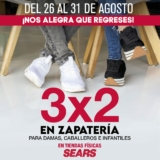 En Sears 3×2 en zapatería en tiendas ó 30% de descuento online