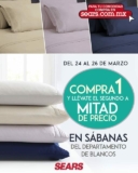 En Sears segundo a mitad de precio en sábanas del departamento de blancos