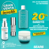 En Sears hasta 20% de descuento en dermocosméticos