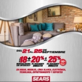 En Sears hasta 25% de descuento en hogar, muebles y línea blanca