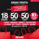 Gran Venta Especial Sears 23 y 24 de octubre 2020: Hasta 50% de descuento + hasta 18 msi