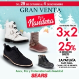 3×2 en zapatos en la Venta Pre Navideña Sears