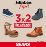 En Sears 3×2 en zapatos para toda la familia este fin de semana