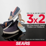 En Sears 3×2 en calzado para toda la familia del 16 al 20 de junio