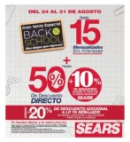 Sears Venta Back to School: hasta 50% de descuento + 20% adicional + 15 MSI