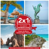 2×1 en vuelos en paquetes para playa en Viajes Sears