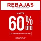 Segundas Rebajas Studio F: Hasta 60% de descuento