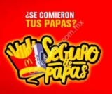 Promoción Seguro de Papas McDonalds: Compra un McTrío + $10 y obtén refill de papas