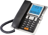 Teléfono alámbrico para casa con identificador, alarma y más baja a su menor precio + 3 meses sin intereses