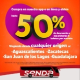 Boletos a mitad de precio en viajes de autobús de Grupo Senda hacia ciudades participantes