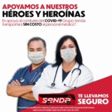 Transporte gratis para personal de Salud para personal médico cortesía de Grupo Senda
