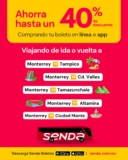Promo Grupo Senda: Hasta 40% de ahorro en boletos si compras en línea