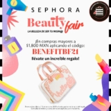 Cupón Sephora Beauty Fair 2021: bolsa Gratis en compras de $1,800