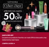 Cyber Days Sephora: hasta 50% de descuento, Regalos y más