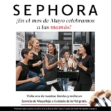 Promoción Sephora Mes de las Madres: servicio de maquillaje o cuidado de la piel Gratis en todas las sucursales