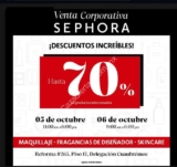 Sephora Venta Corporativa 5 y 6 de octubre: hasta 70% de descuento en maquillaje, fragancias y skincare