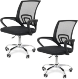 Juego de 2 sillas de oficina con altura ajustable bajan a su menor precio