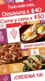 En Sin Delantal desayunos desde $40 y comidas y cenas desde $50 + envío gratis